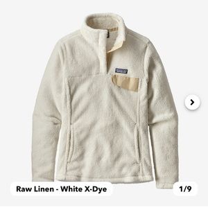 Patagonia Re-Tool Snap-T Pullover White Cream Fleece